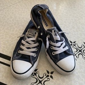 Navy Blue Converse Shoreline Slip-ons